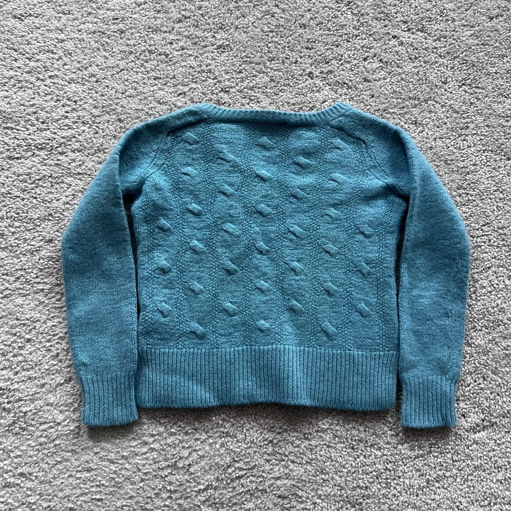 Loro Piana V-Neck Sweater Womens 38 Blue Cashmere Linen Silk‎ Knit *READ DESC* - Picture 2 of 16